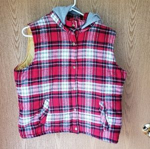 Cato Puffer Flannel Hooded Vest